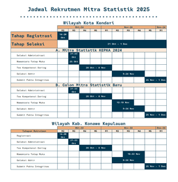 Pengumuman Rekrutmen Mitra Statistik 2025 BPS Kota Kendari